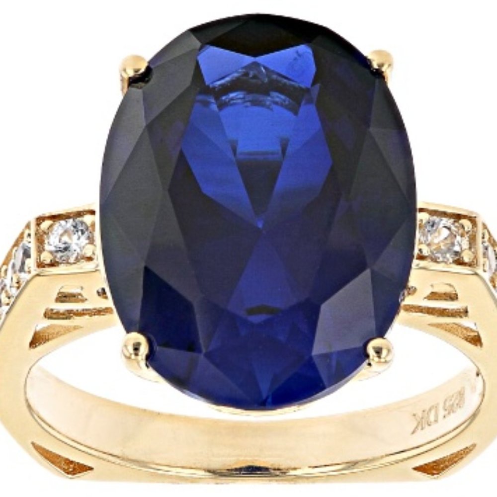 JTV BLUE SAPPHIRE RING SIZE 8 NEW IN BOX
